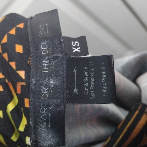 Warrior Within Designs Women's Tribal Print Mini Dress Cutout Back w/tie Size XS - Picture 5 of 5